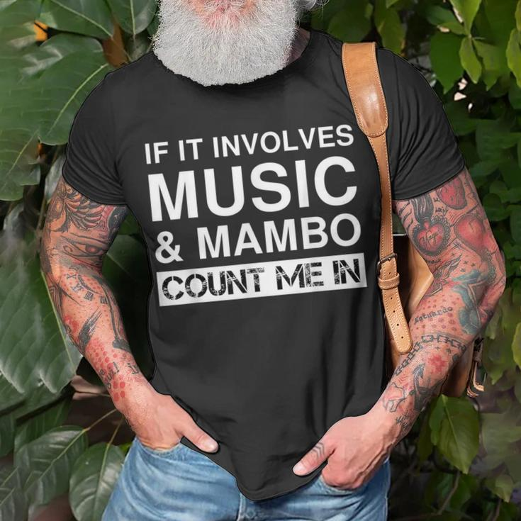 Music And Mambo Dancer Cuban Dancing Latin Dance T-Shirt Gifts for Old Men