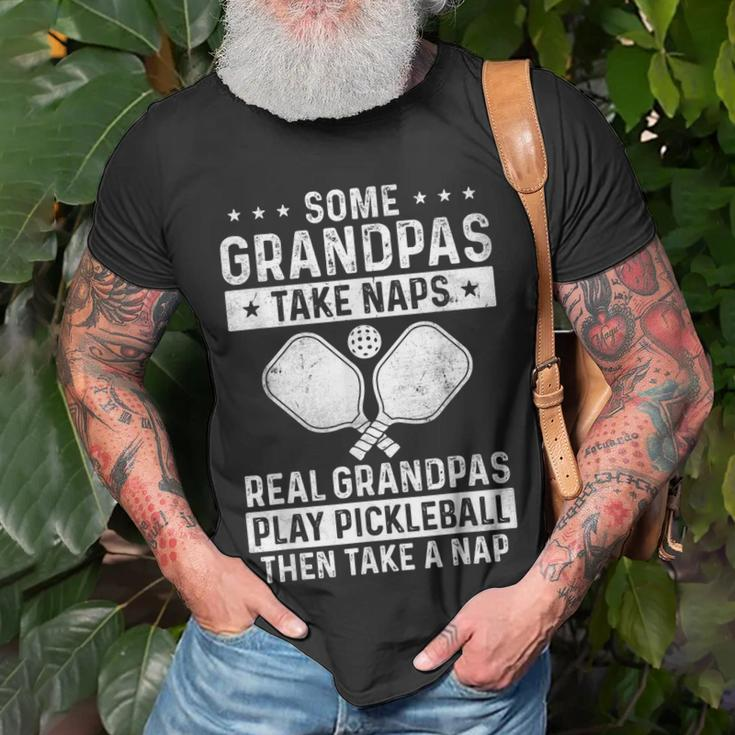 Funny Pickleball Design For Men Grandpa Pickleball Player Unisex T-Shirt Gifts for Old Men