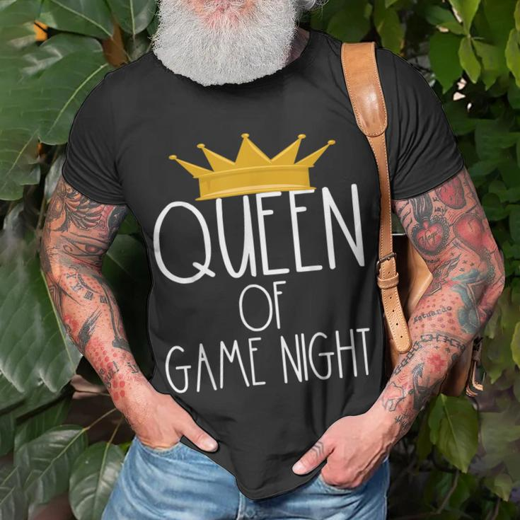 Queen Of Game Night Card Games Boardgame Winner Crown T-Shirt Gifts for Old Men