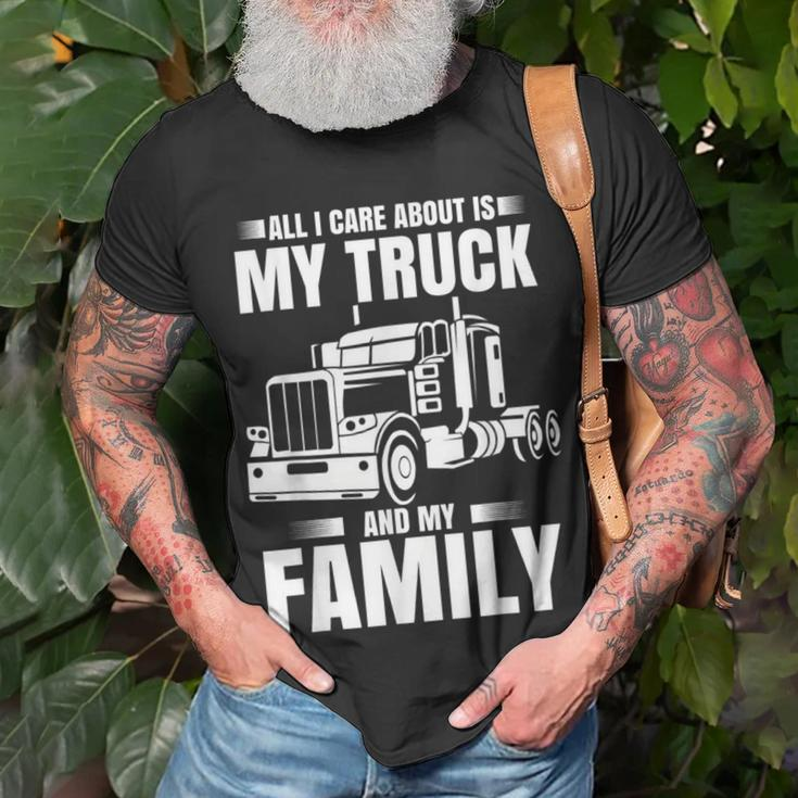 Funny Trucker Gifts Men Truck Driver Husband Semi Trailer Unisex T-Shirt Gifts for Old Men