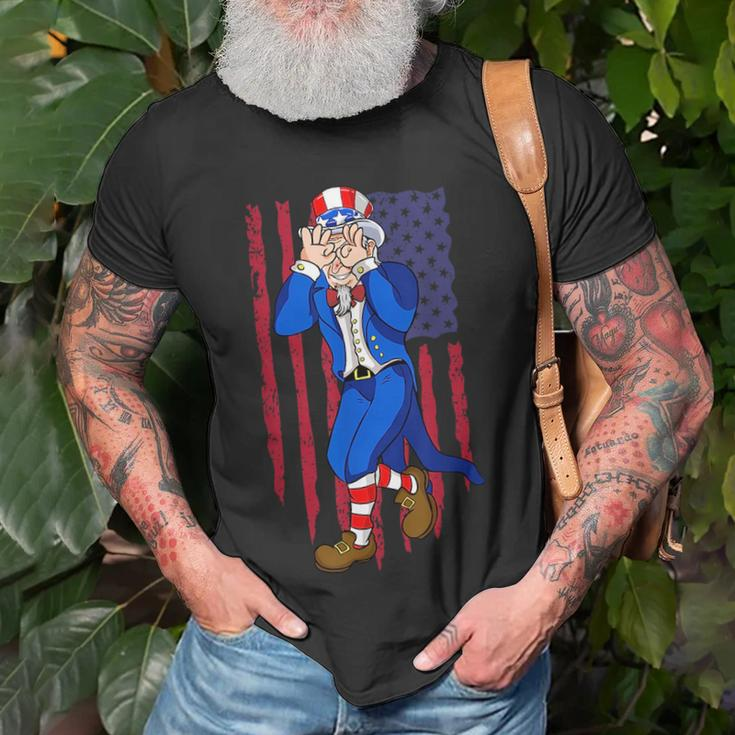 Funny Uncle Sam Dance 4Th Of July Independence Day Unisex T-Shirt Gifts for Old Men