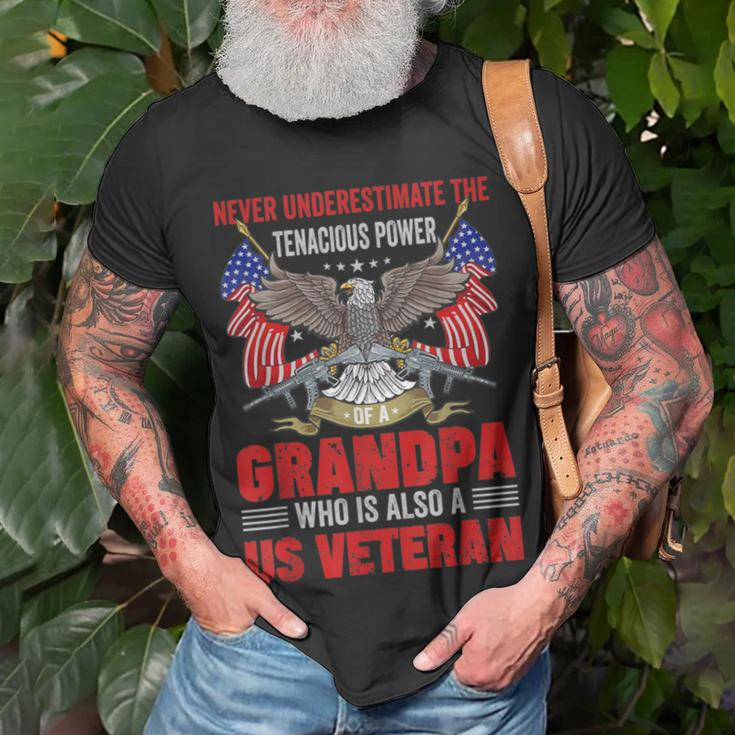 Veteran Grandpa Never Underestimate T-Shirt Gifts for Old Men
