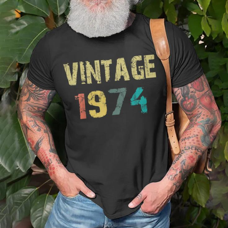 Funny Vintage Born In 1974 Retro 45Th Birthday Gifts Unisex T-Shirt Gifts for Old Men