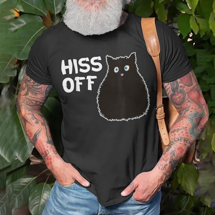 Hiss Off Cat T-Shirt Gifts for Old Men