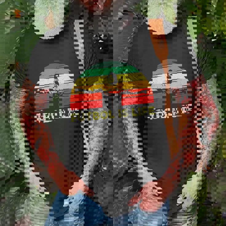 Futbol Is Life Retro Vintage Unisex T-Shirt Gifts for Old Men