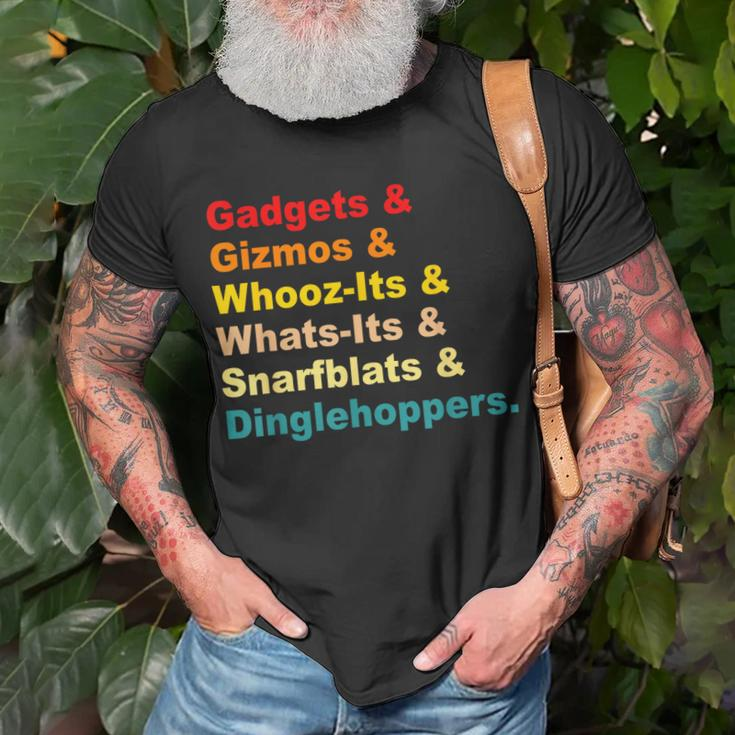 Gadgets & Gizmos & Whooz-Its & Whats-Its Vintage Quote Unisex T-Shirt Gifts for Old Men