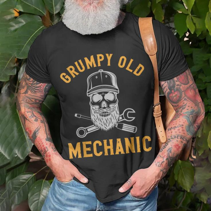 Garage Automechanic Car Guy Grumpy Old Mechanic Gift For Mens Unisex T-Shirt Gifts for Old Men