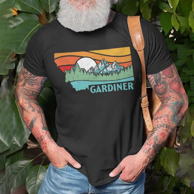 Gardiner Montana Outdoors Retro Mountains & Nature T-Shirt Gifts for Old Men