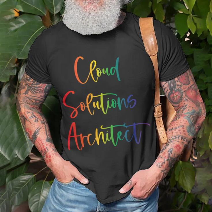 Gay Lesbian Pride Lives Matter Cloud Solutions Architect T-Shirt Gifts for Old Men