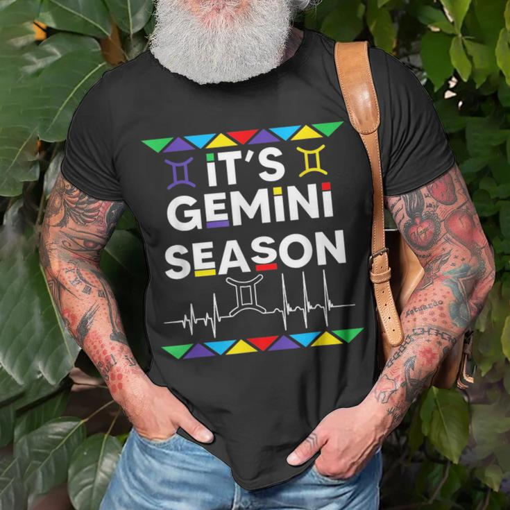 Gemini Season Zodiac Sign Funny Birthday Boys Girls Unisex T-Shirt Gifts for Old Men