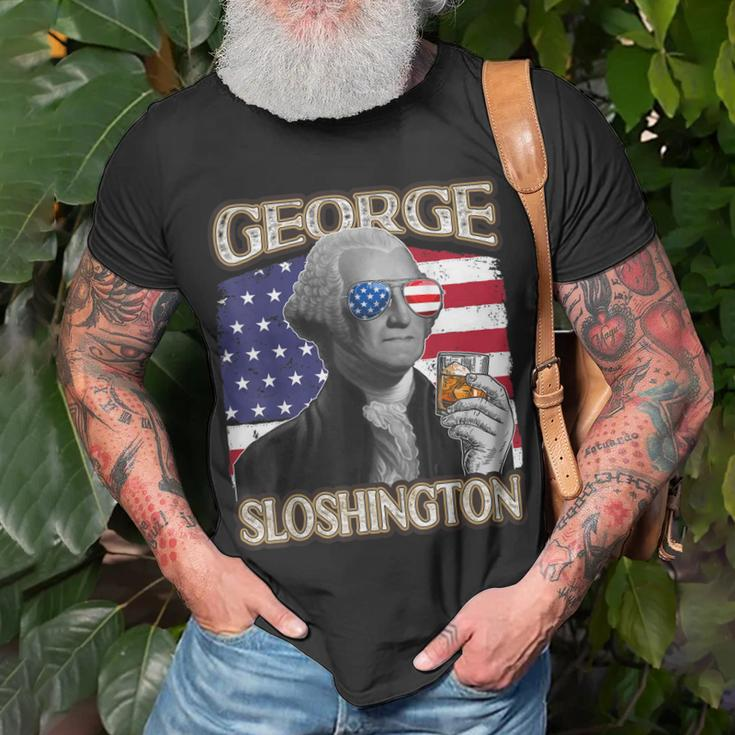George Washington 4Th Of July George Sloshington Men Women Unisex T-Shirt Gifts for Old Men