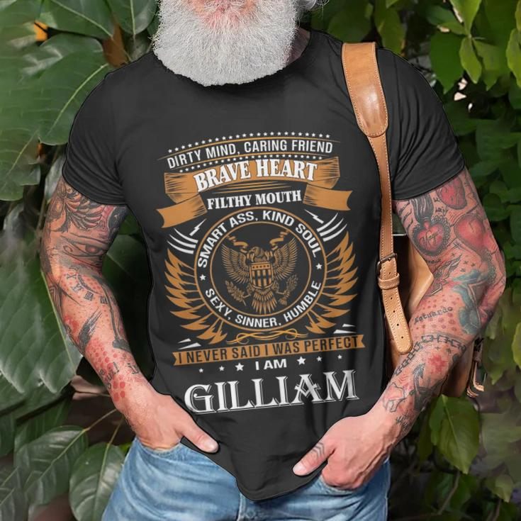 Gilliam Name Gift Gilliam Brave Heart V2 Unisex T-Shirt Gifts for Old Men