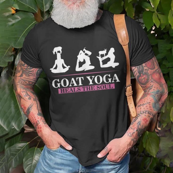 Goat Yoga Heals The Soul Shift For Yoga Goat Lovers T-Shirt Gifts for Old Men