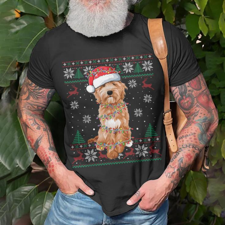 Goldendoodle Christmas Ugly Sweater Dog Lover Xmas T-Shirt Gifts for Old Men