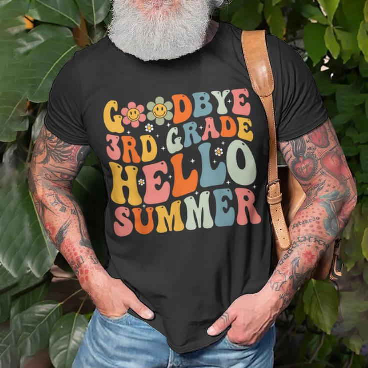 Goodbye 3Rd Grade Hello Summer Groovy Third Grade Graduate Unisex T-Shirt Gifts for Old Men