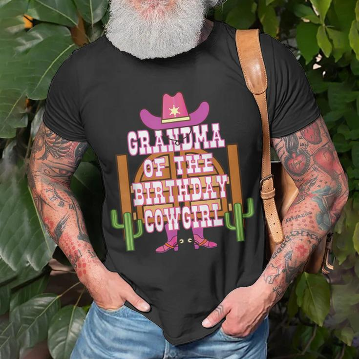 Grandma Of The Birthday Cowgirl Kids Rodeo Party Bday Unisex T-Shirt Gifts for Old Men