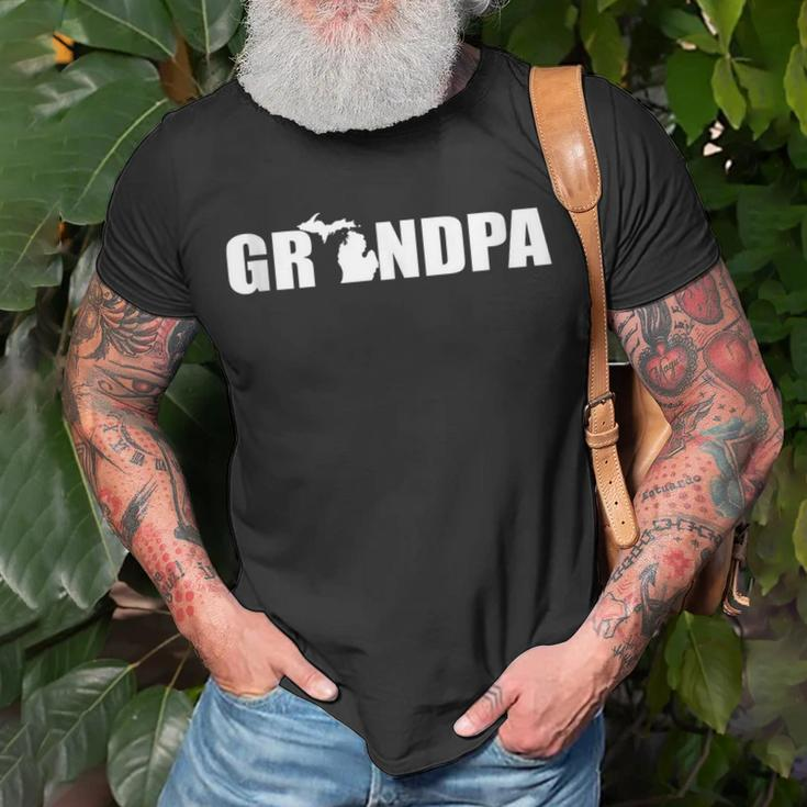 Grandpa Michigan Pride State - Funny Grandpa Gift Father Unisex T-Shirt Gifts for Old Men