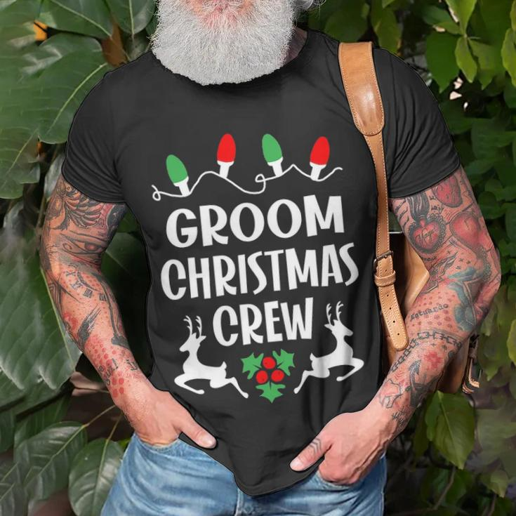 Groom Name Gift Christmas Crew Groom Unisex T-Shirt Gifts for Old Men