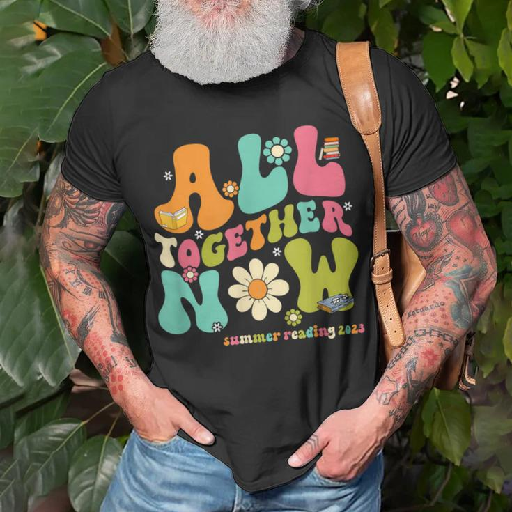 Groovy All Together Now Summer Reading 2023 Librarian Book Unisex T-Shirt Gifts for Old Men