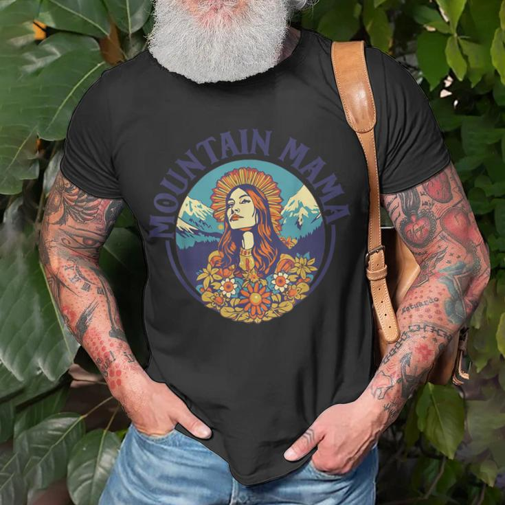 Groovy Mountain Mama Hippie 60S Psychedelic Artistic Unisex T-Shirt Gifts for Old Men