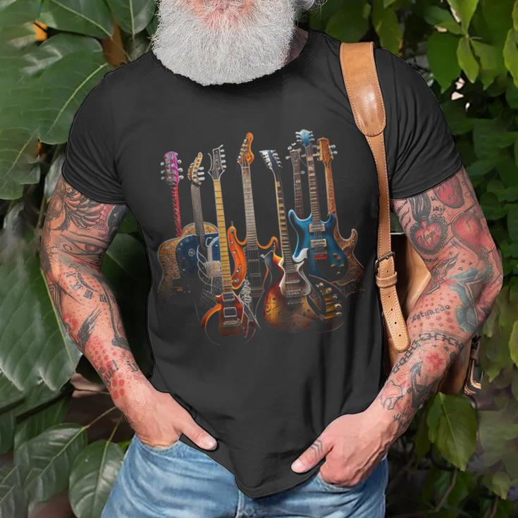 Guitars Guitarists T-Shirt Gifts for Old Men