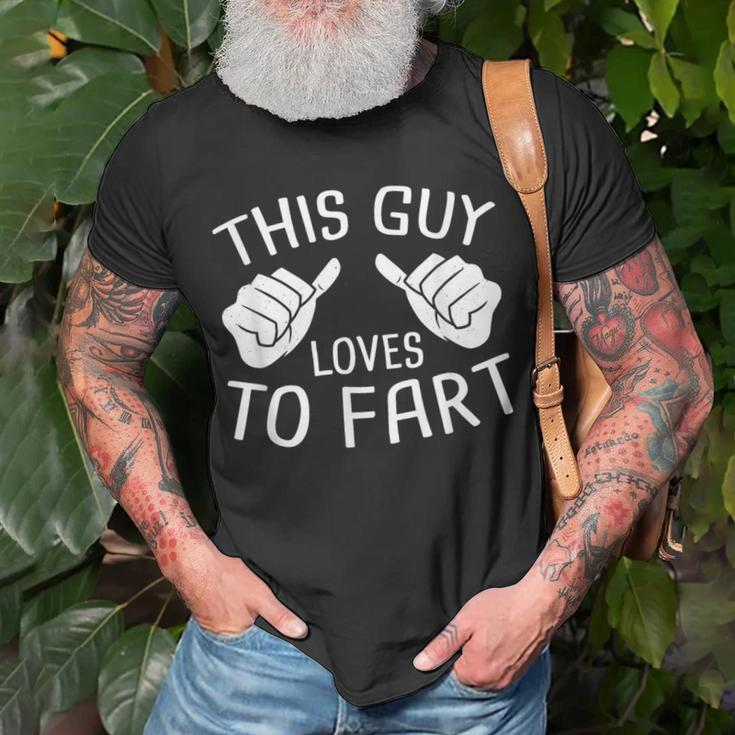 This Guy Loves To Fart T-Shirt Gifts for Old Men
