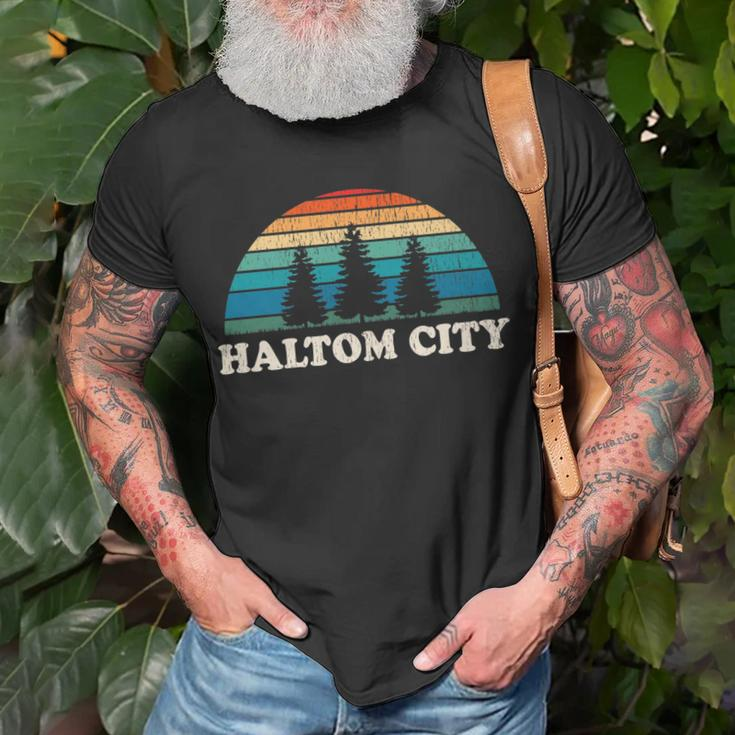 Haltom City Tx 70S Retro Throwback T-Shirt Gifts for Old Men