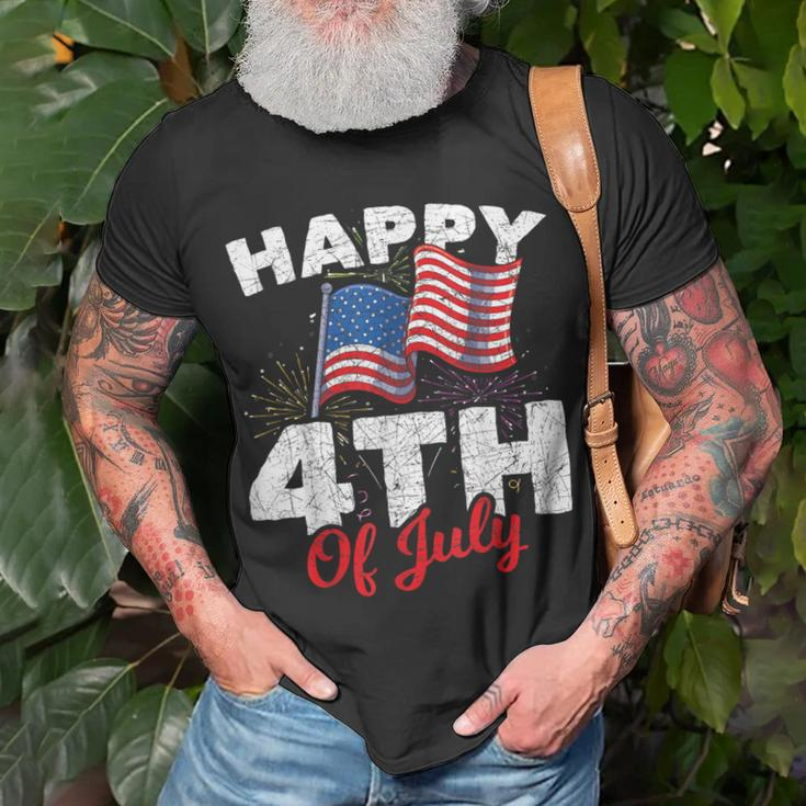 Happy 4Th Of July Patriotic American Us Flag 4Th Of July Unisex T-Shirt Gifts for Old Men