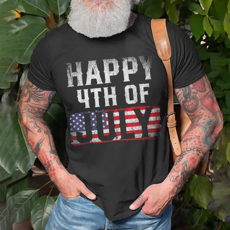 Happy 4Th Of July Us Flag Patriotic American 4Th Of July Unisex T-Shirt Gifts for Old Men