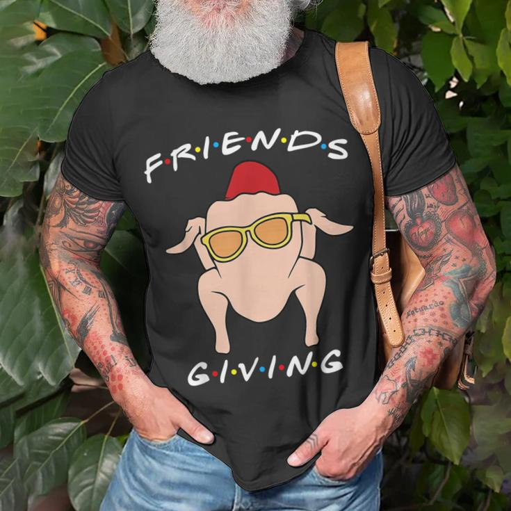 Happy Friendsgiving Thanksgiving Turkey Friends T-Shirt Gifts for Old Men
