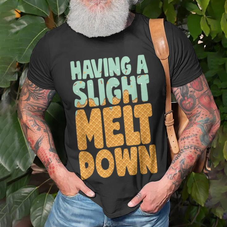 Having A Slight Meltdown Funny Ice Cream Lover Unisex T-Shirt Gifts for Old Men