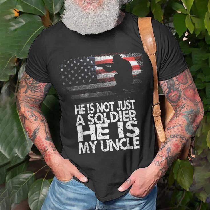 He Is Not Just A Solider He Is My Uncle Patriotic Proud Army Unisex T-Shirt Gifts for Old Men