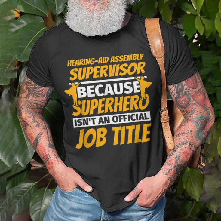 Hearing-Aid Assembly Supervisor Humor T-Shirt Gifts for Old Men