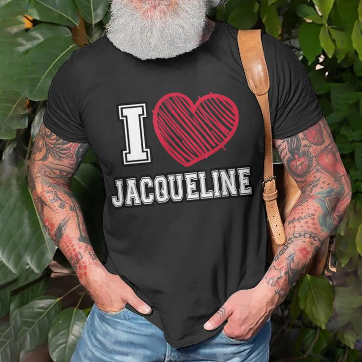 I Heart Jacqueline First Name I Love Jacqueline Personalized T-Shirt Gifts for Old Men