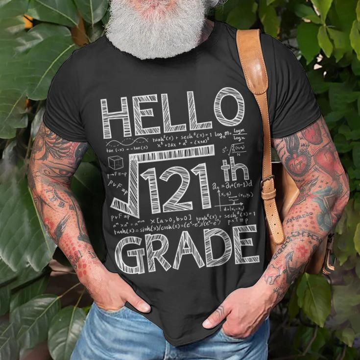 Hello 11Th Grade Square Root Of 121 Back To School Funny Unisex T-Shirt Gifts for Old Men