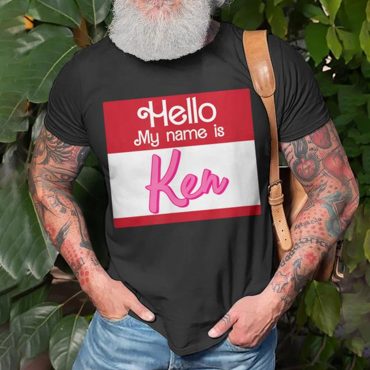 Hello My Name Is Ken Halloween Name Tag Personalized T-Shirt Gifts for Old Men