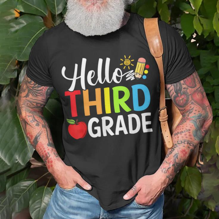 Hello Third Grade Team 3Rd Grade Back To School Teacher Kid Gifts For Teacher Funny Gifts Unisex T-Shirt Gifts for Old Men