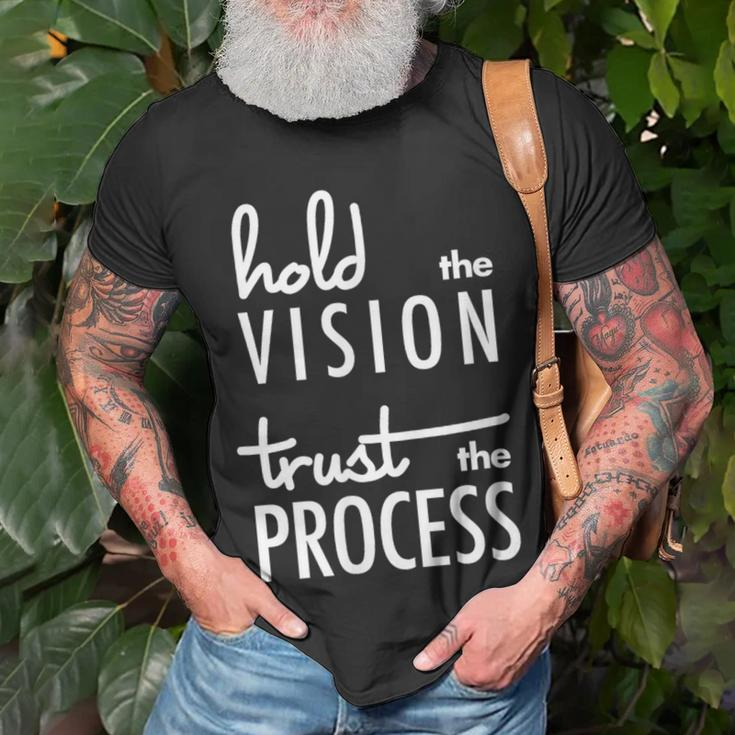 Hold The Vision Trust The Process Mindfulness T-Shirt Gifts for Old Men