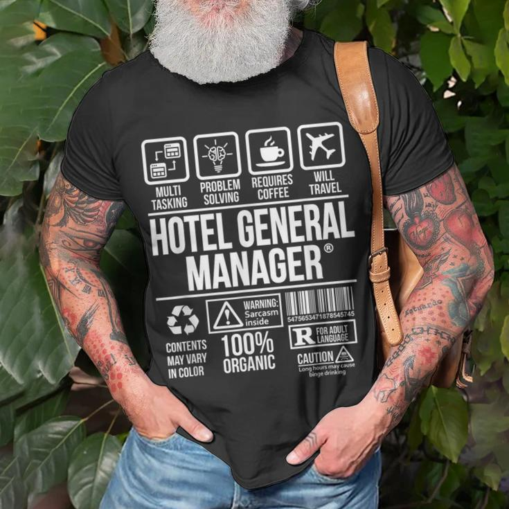 Hotel General Manager Job Profession Dw T-Shirt Gifts for Old Men