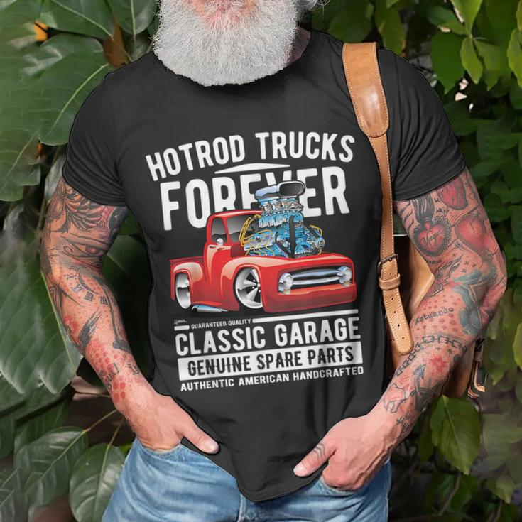 Hotrod Trucks Forever Cartoon Classic Truck Design Unisex T-Shirt Gifts for Old Men