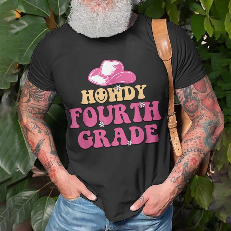 Howdy 4Th Grade Teachers Kids Parents Cowboy Cowgirl Unisex T-Shirt Gifts for Old Men
