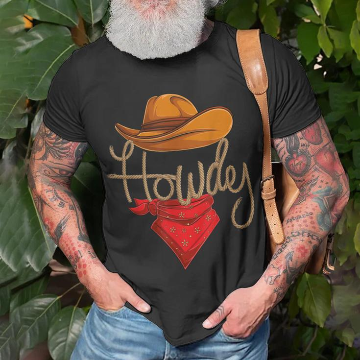Howdy Cowboy Cowgirl Western Country Rodeo Howdy Men Boys Unisex T-Shirt Gifts for Old Men