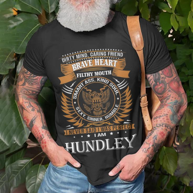 Hundley Name Gift Hundley Brave Heart V2 Unisex T-Shirt Gifts for Old Men