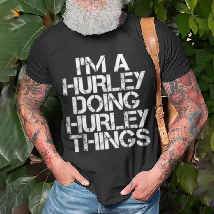 Hurley Funny Surname Family Tree Birthday Reunion Gift Idea Unisex T-Shirt Gifts for Old Men