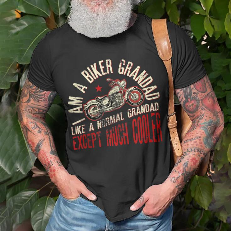 I Am A Biker Grandad Funny Quote For Grandpa Motorbikes Unisex T-Shirt Gifts for Old Men
