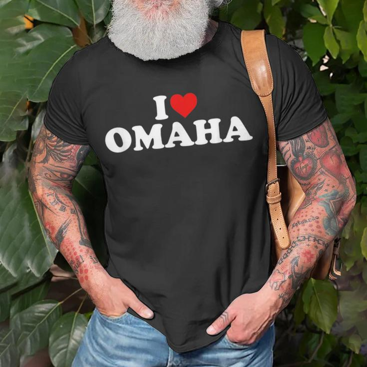 I Love Omaha - Heart Unisex T-Shirt Gifts for Old Men