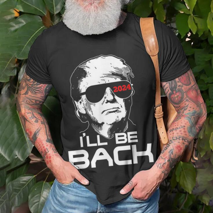 Ill Be Back Trump 2024 Vintage Trump Unisex T-Shirt Gifts for Old Men