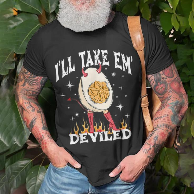 I’Ll Take Them Deviled Thanksgiving T-Shirt Gifts for Old Men