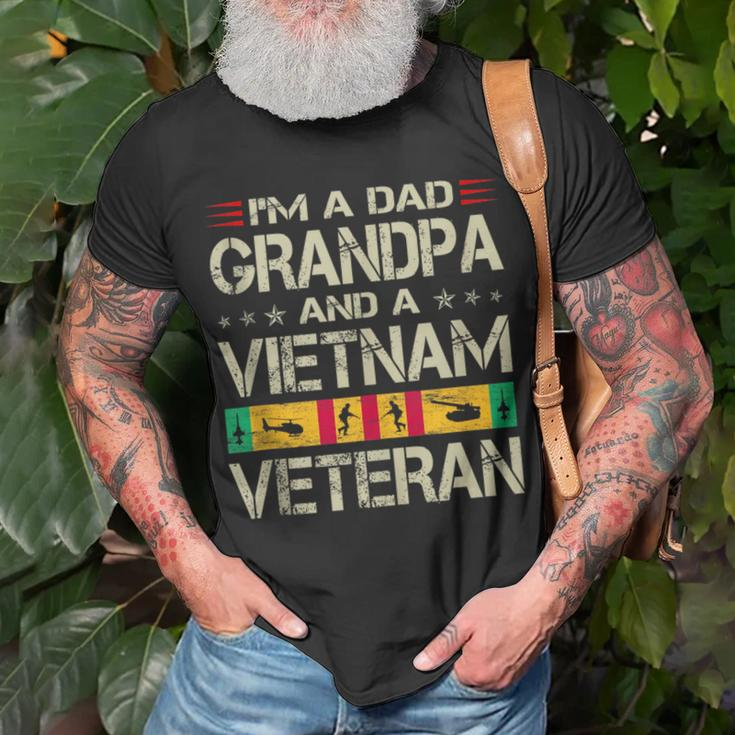 Im A Dad Grandpa And Vietnam Veteran Fathers Day Retro Unisex T-Shirt Gifts for Old Men