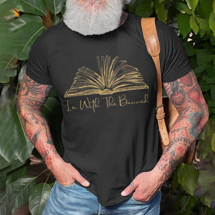 I'm With The Banned Retro Banned Books T-Shirt Gifts for Old Men